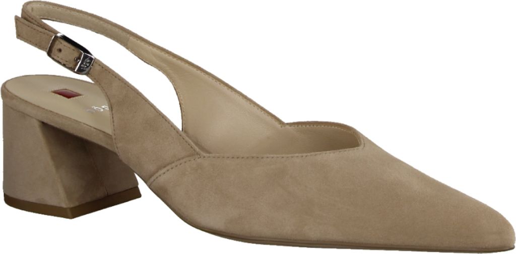 Högl 104612-190 Damenschuhe, Sling, Samtkid Leder,Taupe (Beige) - Damenschuhe Top Trends, Beige, leder (samtkid-leder), absatzhöhe: 40 mm