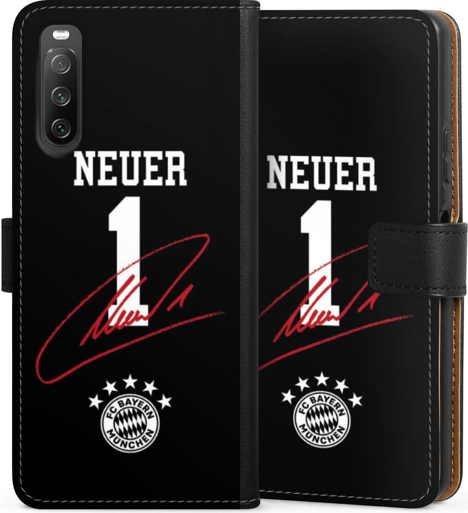 DeinDesign Klapphülle für Sony Xperia 10 IV Handytasche Lederhülle Tasche FC Bayern München FCB Manuel Neuer
