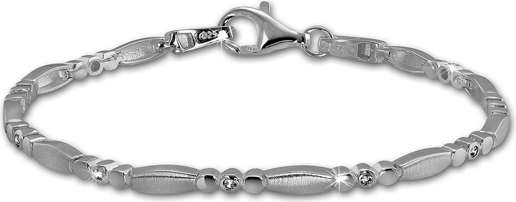 SilberDream Armband 18,7cm Echt 925 Silber Elegant weiß Damen Schmuck SDA458W