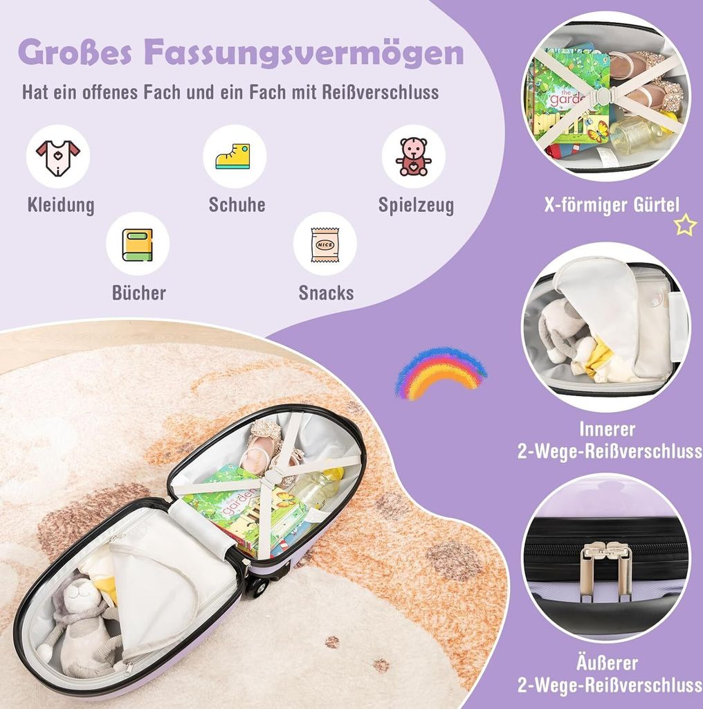 Walizka dziecięca COSTWAY 16", wózek dziecięcy z Zdjęcie produktu 3