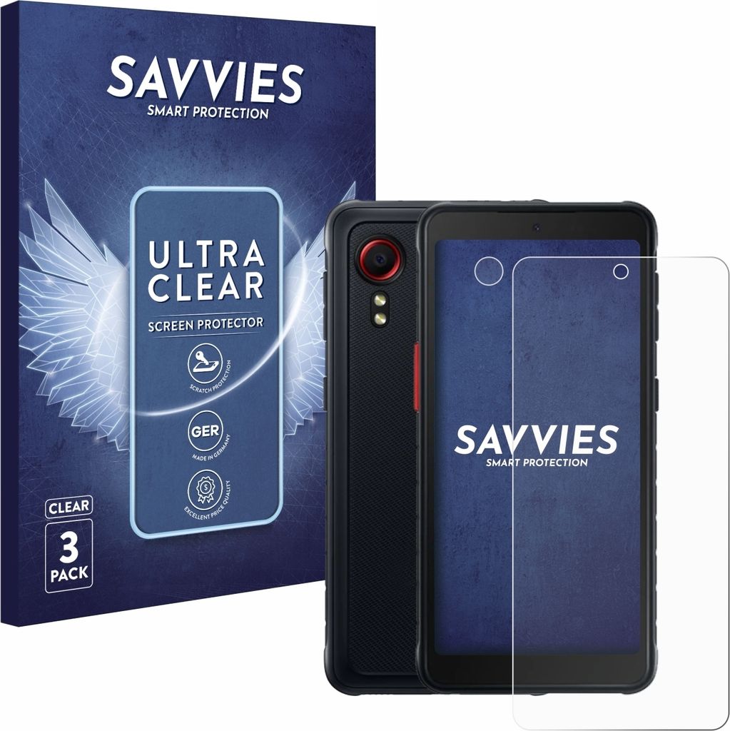 6x Für Samsung Galaxy XCover 5 Enterprise Edition (Display+Kamera) Schutzfolie Savvies Displayschutz Display Schutz Folie Klar Transparent