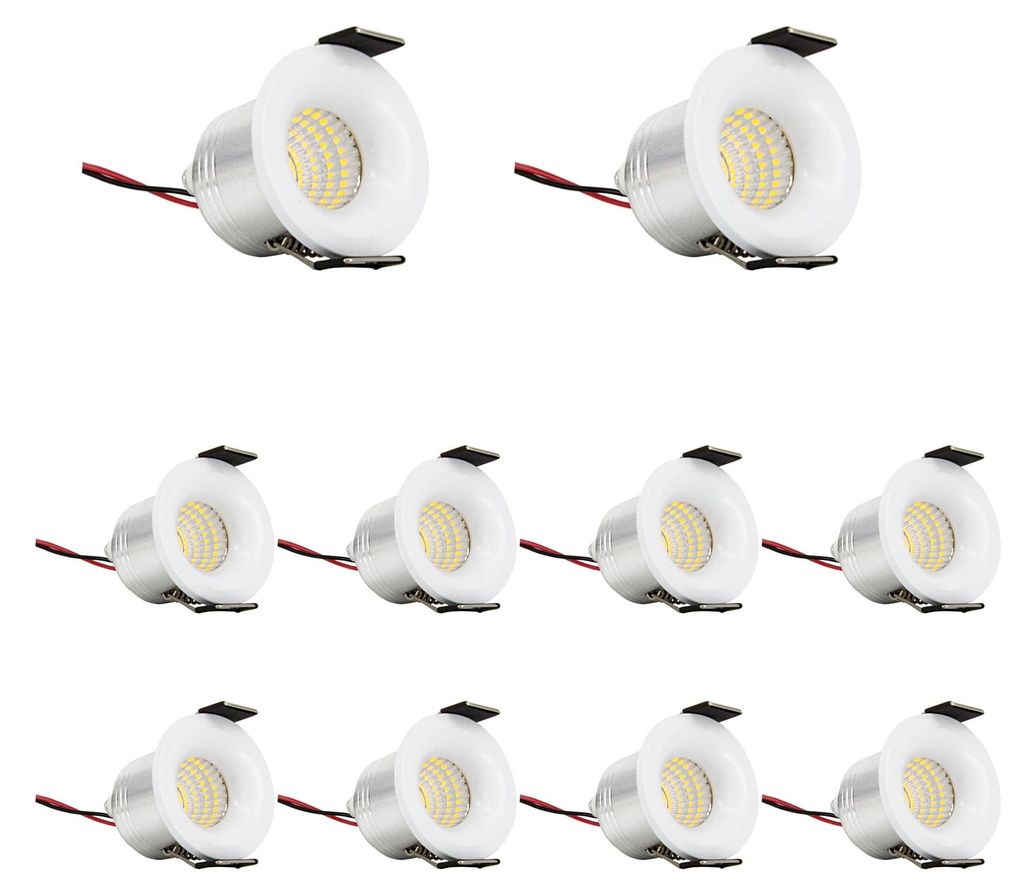 PremiumX 10x LED Mini Spotlight weiß Einbaustrahler 3W 240V Produktbild 
