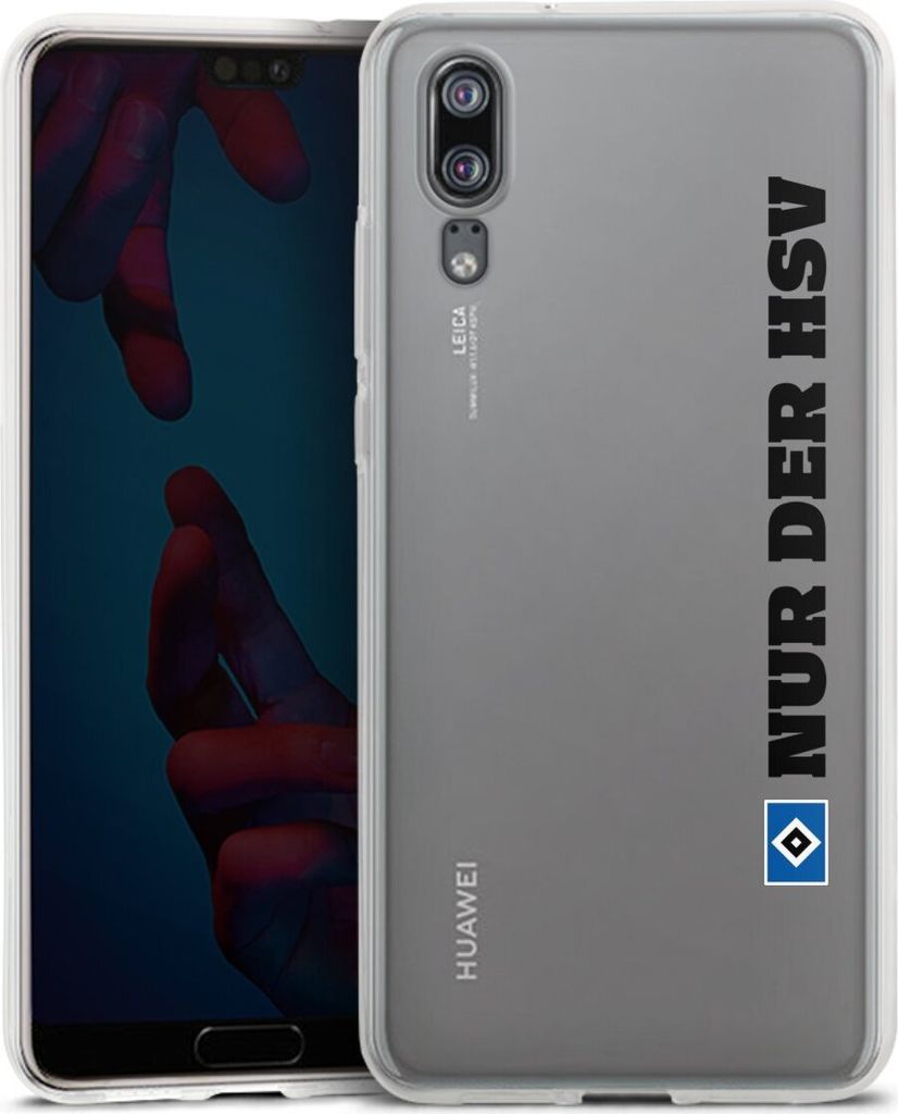 DeinDesign Handyhülle für Huawei P20 Silikon Hülle Case Smartphone Schutzhülle HSV Hamburger SV transparent