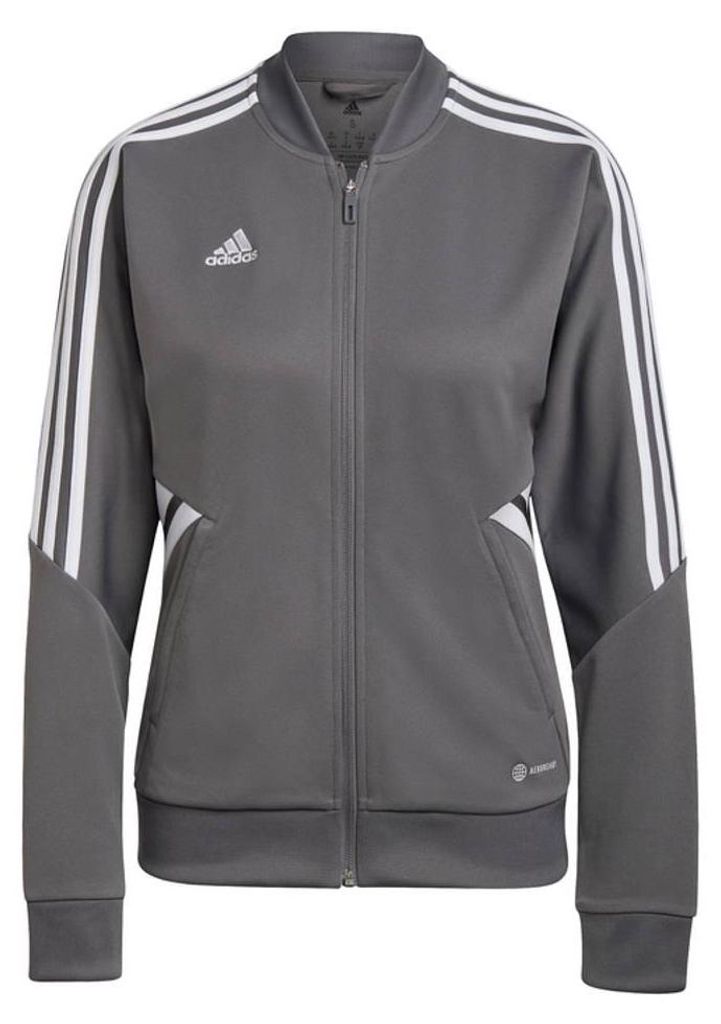 Adidas - "Condivo 22" Trainingsjacke Durchgehender Reißverschluss für Damen MR2255 (XS) (Grau/Silber)