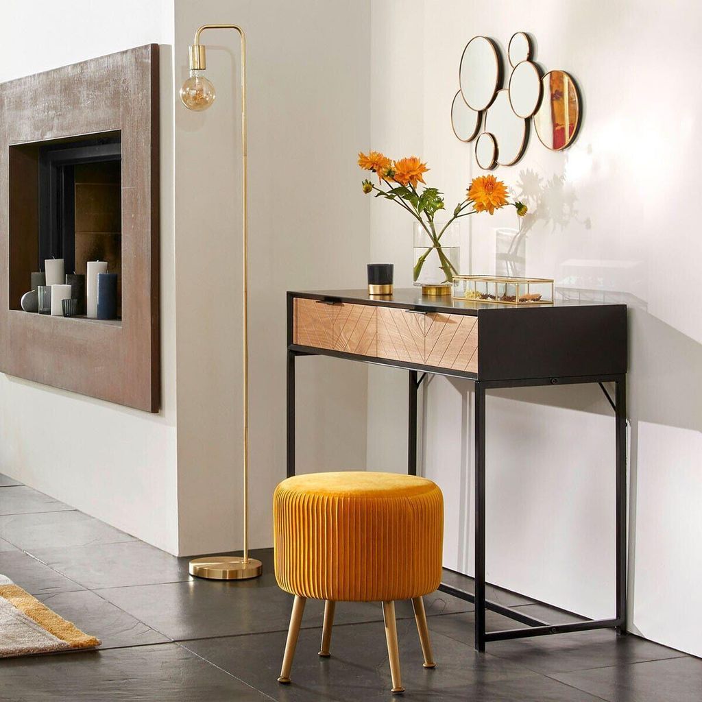 Atmosphera | Lampada da terra - Keli - 150 cm - Oro - Immagine del prodotto 