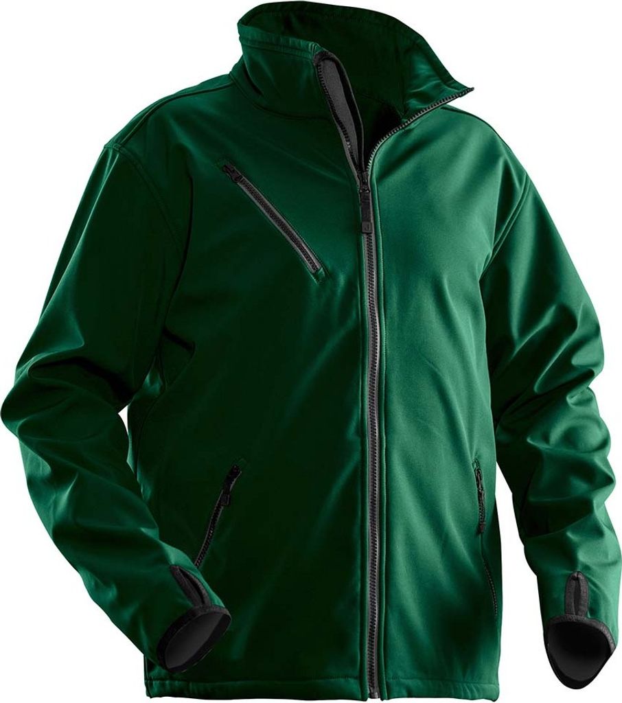 Jobman Softshelljacke, Jacke aus winddichtem, wasserabweisendem, leichten Obermaterial für Freizeit, Outdoor und Beruf. Gr. XL forestgreen