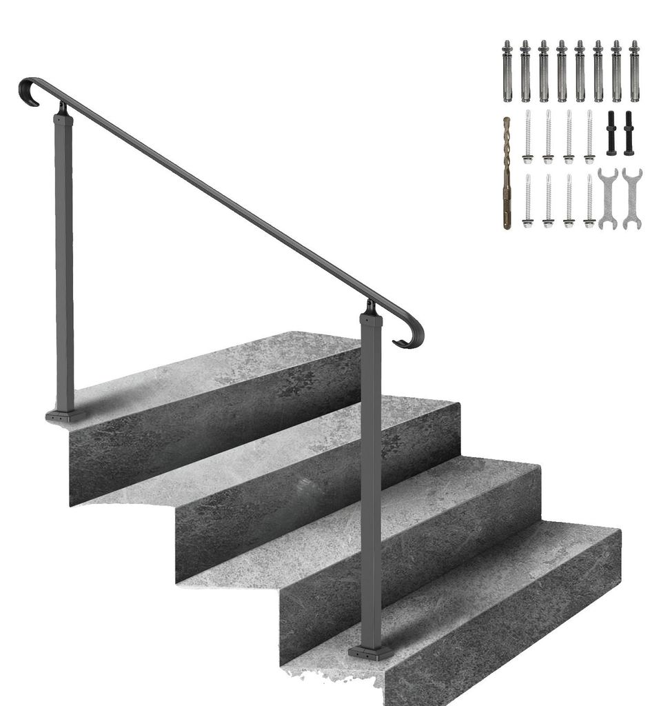 VEVOR Rampe d'escalier Main courante pour 3 marches Fer Image du produit 