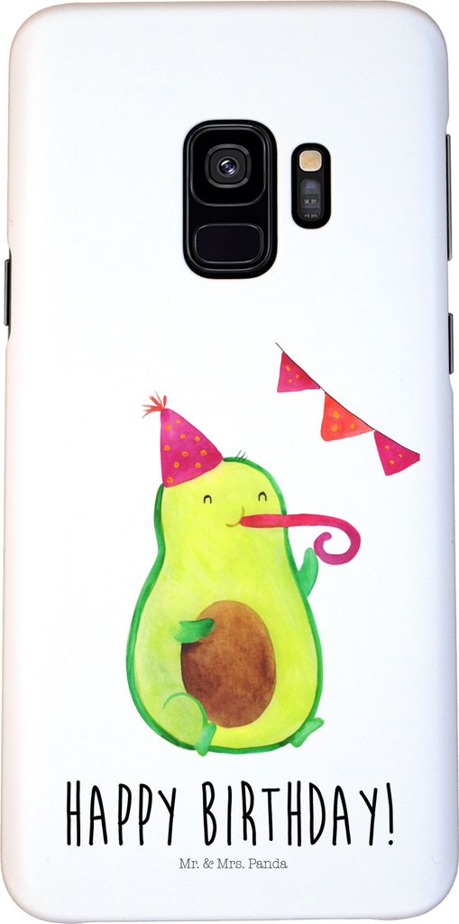 Mr. & Mrs. Panda Samsung Galaxy S9 Handyhülle Avocado Geburtstag - Weiß - Geschenk, Handy Schutzhülle, Alles Gute, Hülle, Frucht, Smartphone, C...