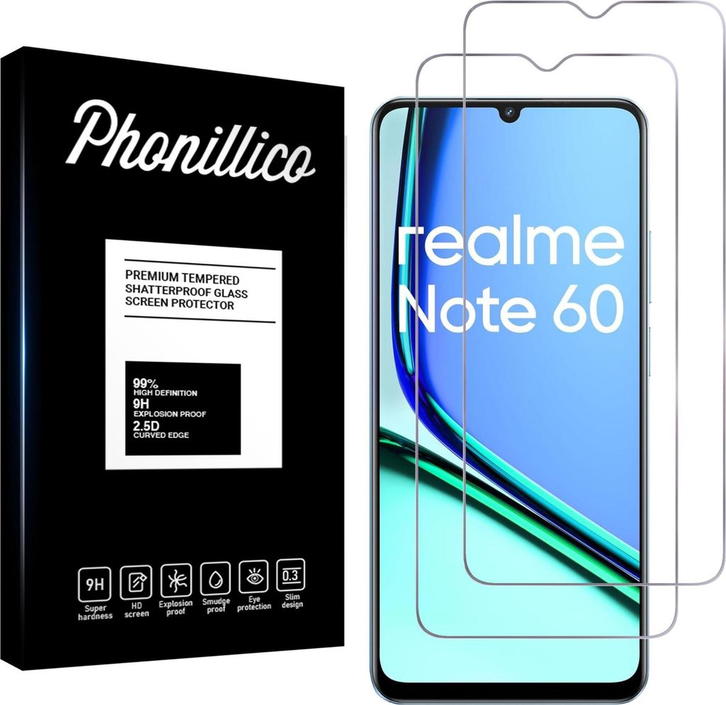 Hartglas für Realme Note 60 [2 Stück] Displayschutzfolie Produktbild 