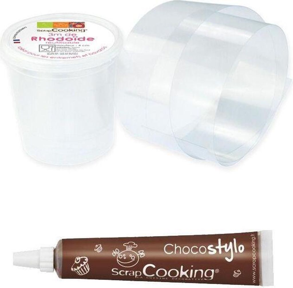 Rhodoid Band Desserts 3 m x 4 cm + Schokoladenstift