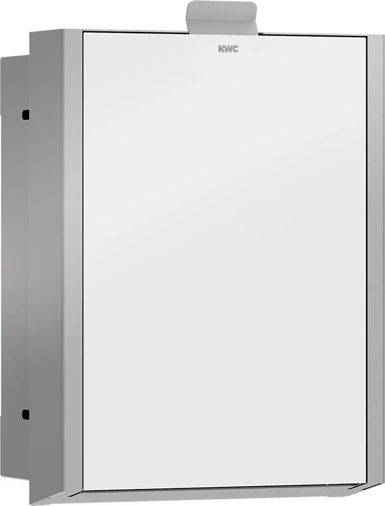 Poubelle pour Toilettes Femmes KWC EXOS Encastrée Blanche et Inox 3,7L