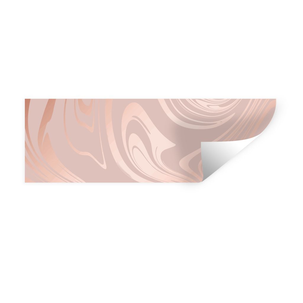 MuchoWow Wandtattoo Wandsticker Wandaufkleber Marmor - Roségold - Luxus 150x50 cm Selbstklebend und Repositionierbar - Repositionierbar - Wasser...