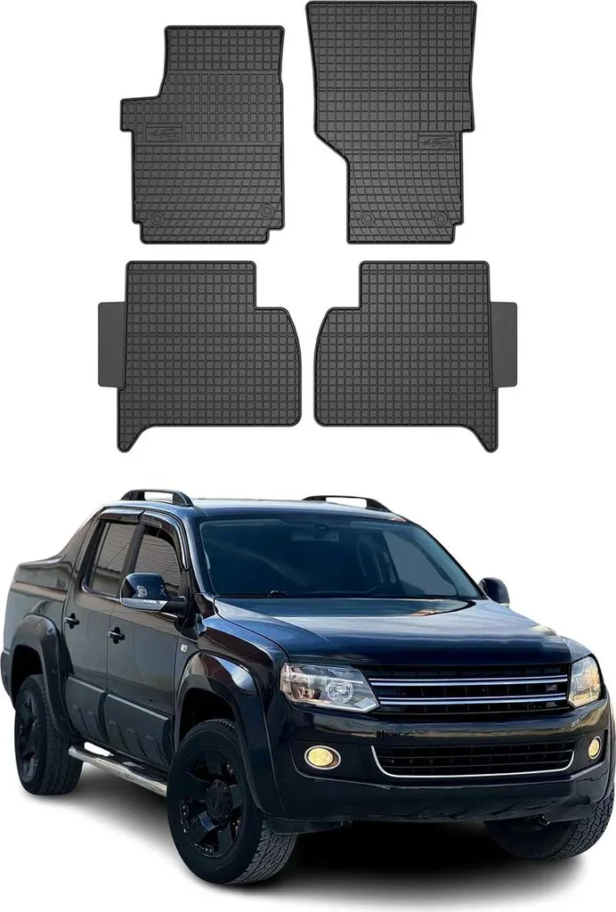 2009-2022 VW Amarok tappetini in gomma nera 4 pz