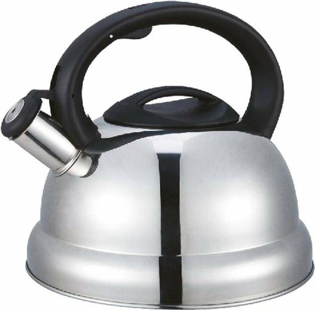 FlötenkesselWasserkocher, Flötenkessel, Edelstahl mit Pfeife Alf 3 l Silberner Glanz