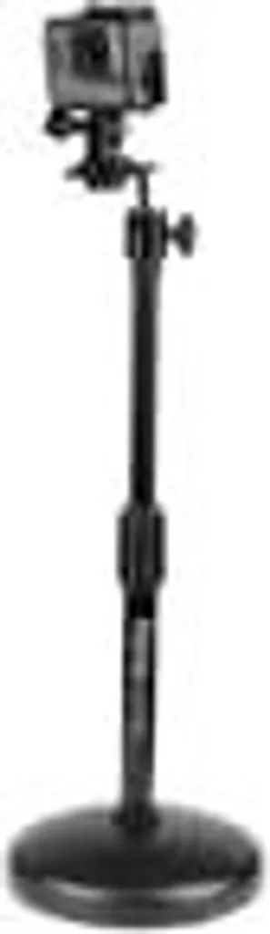 Support de microphone de table compact avec socle circulaire stable
