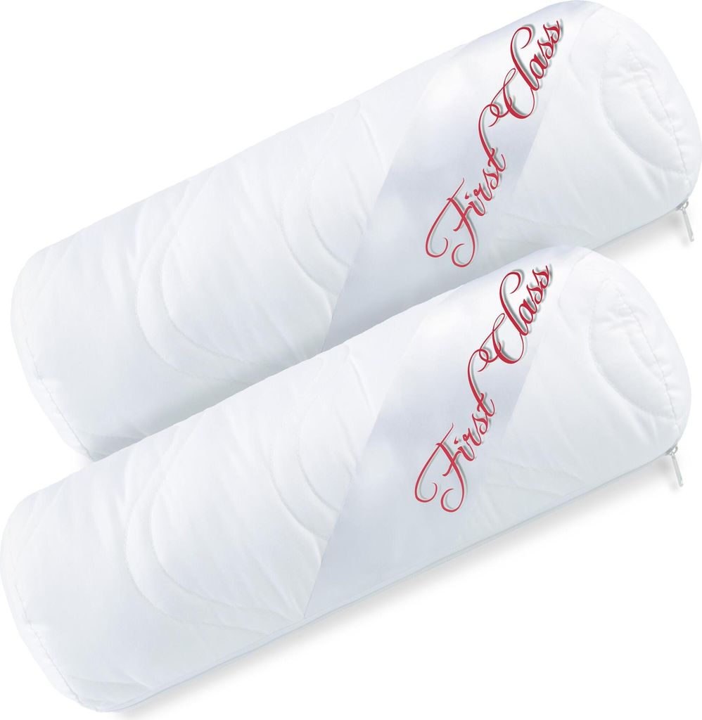 First Class Nackenrolle 2x 40x15 2x350g PES Microfaser mit Kugelfaserfüllung