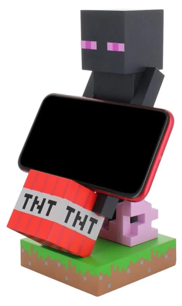 Figurine Minecraft Enderman 20cm avec Support Chargeur Manette Intégré