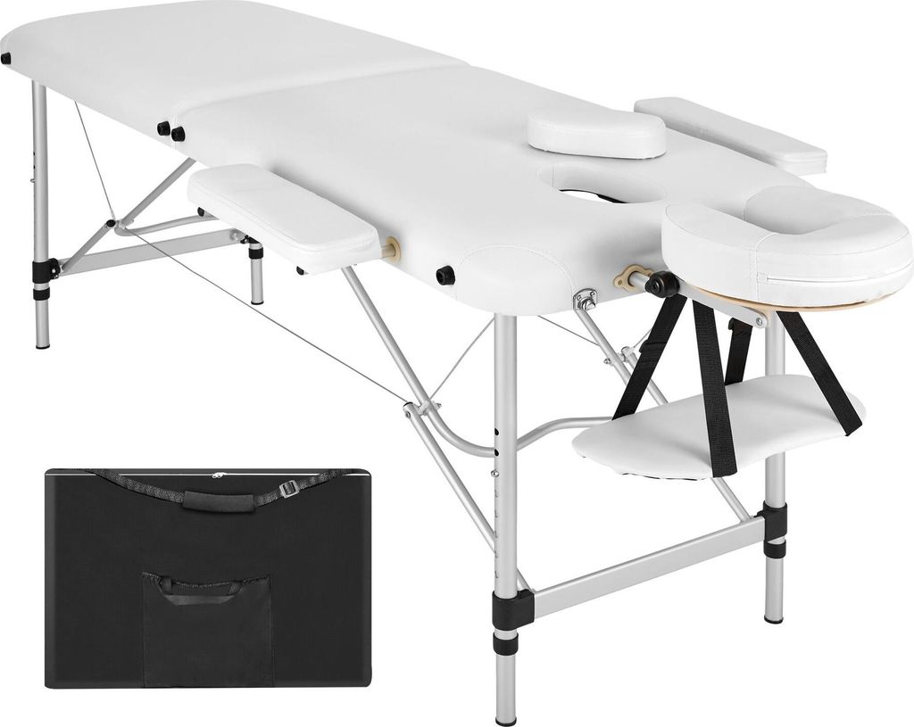 Table de massage pliante 2 zones en aluminium portable + Image du produit 