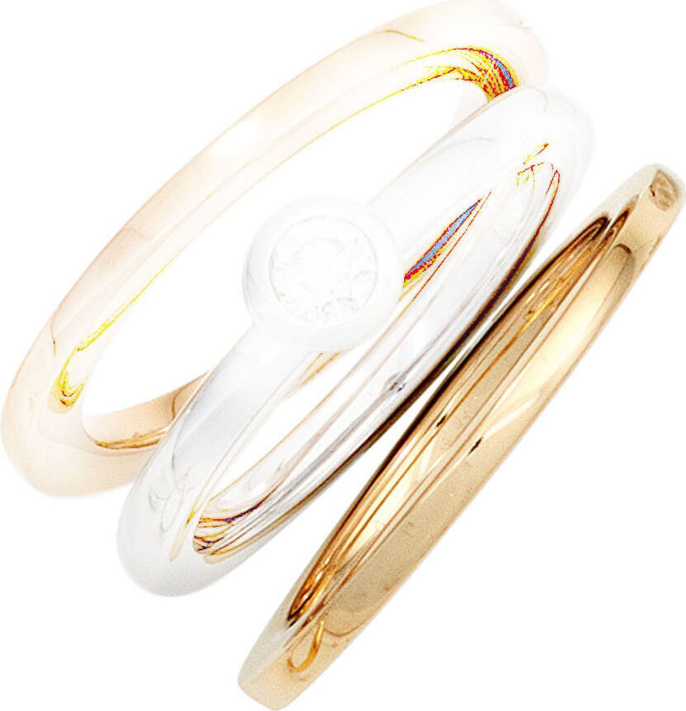 Dünner Ring Damenring aus 585 Gold Gelbgold glatt schlicht Damen Goldring Innenumfang 58mm Ø18.5mm