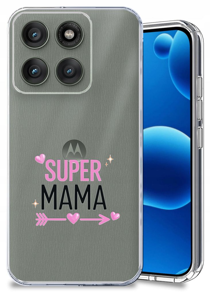 Hülle für Motorola Edge 60 Pro 5G – Motive für Mama, Mama, Mom – Bunte, durchsichtige Hülle