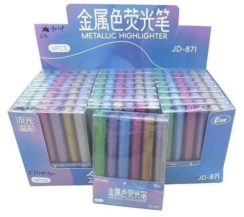 Metallic-Filzstifte, 6 Farben – ADAR
