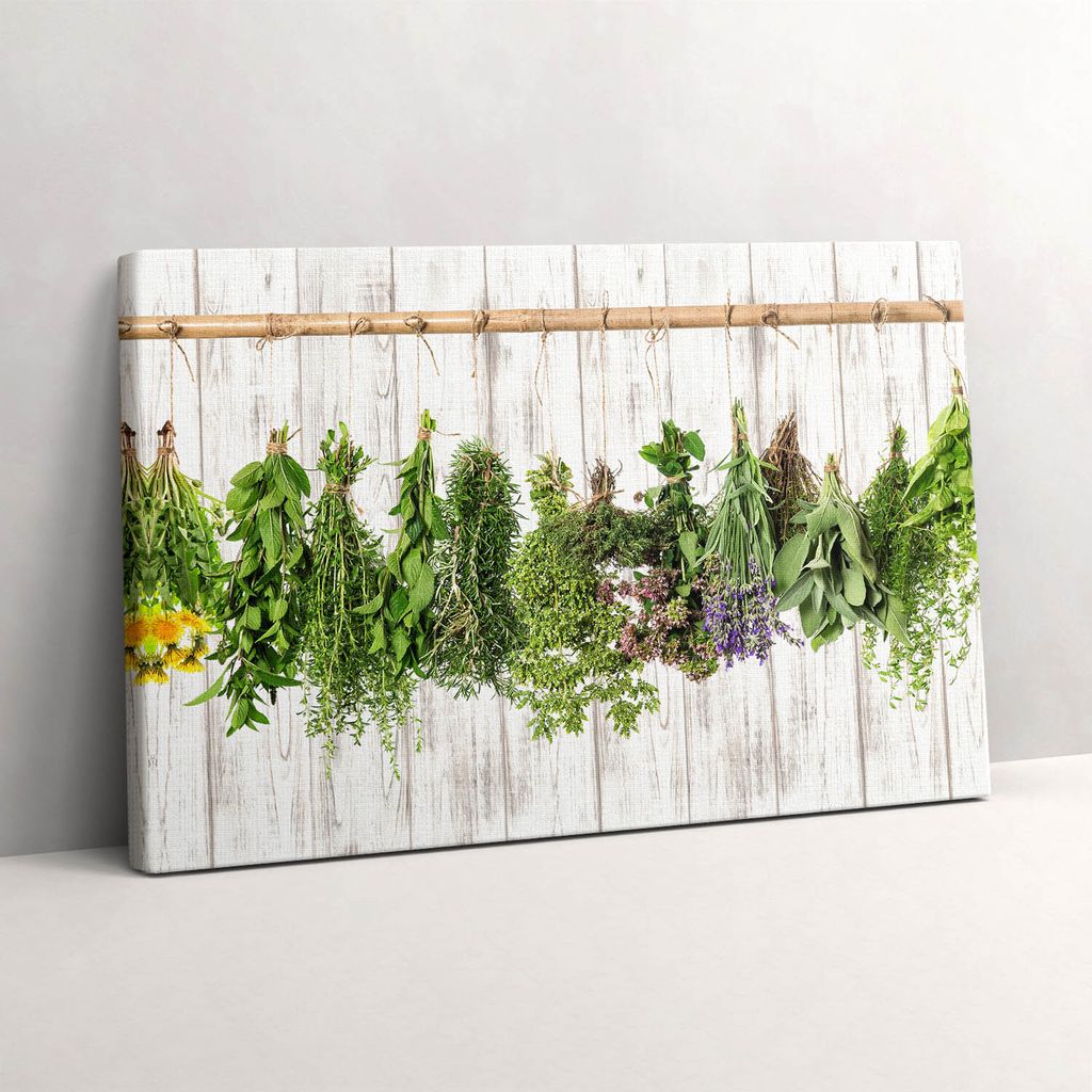 Getrocknete Kräuter und Pflanzen – Leinwandbild Wandbild – 60x40 cm – Leinwandbilder – Wandbilder – Schlafzimmer – Flur