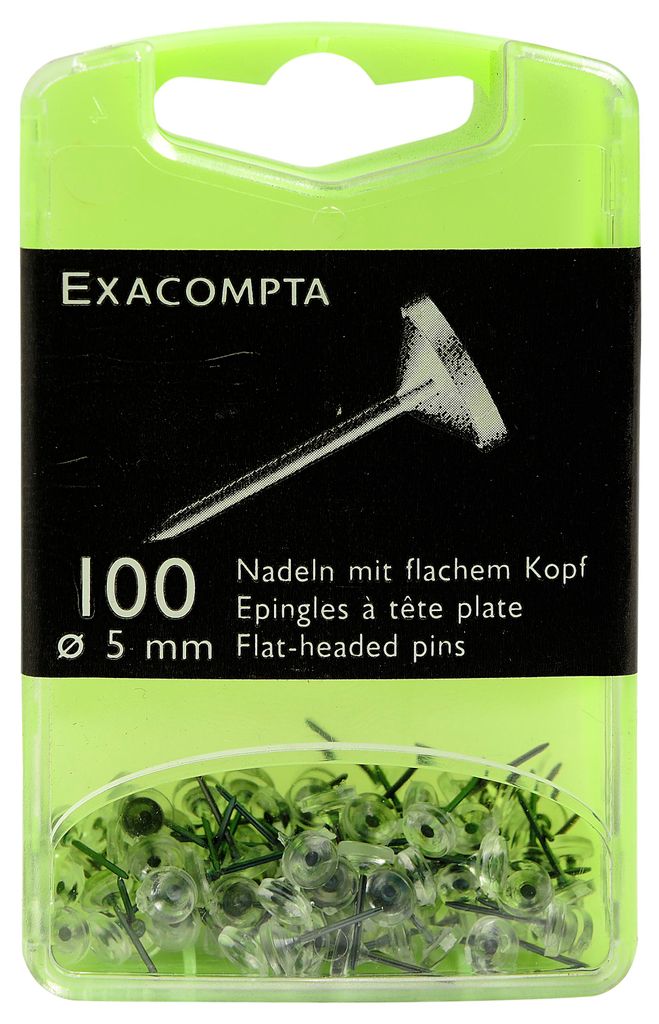 Exacompta puntine a testa piatta Ø 5 mm 100 pezzi Immagine del prodotto 