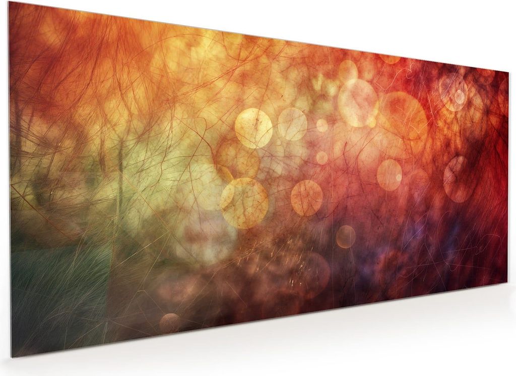 Küchenrückwand Spritzschutz Glas mit Motiv Abstrakte Kreise 40 x 40 cm