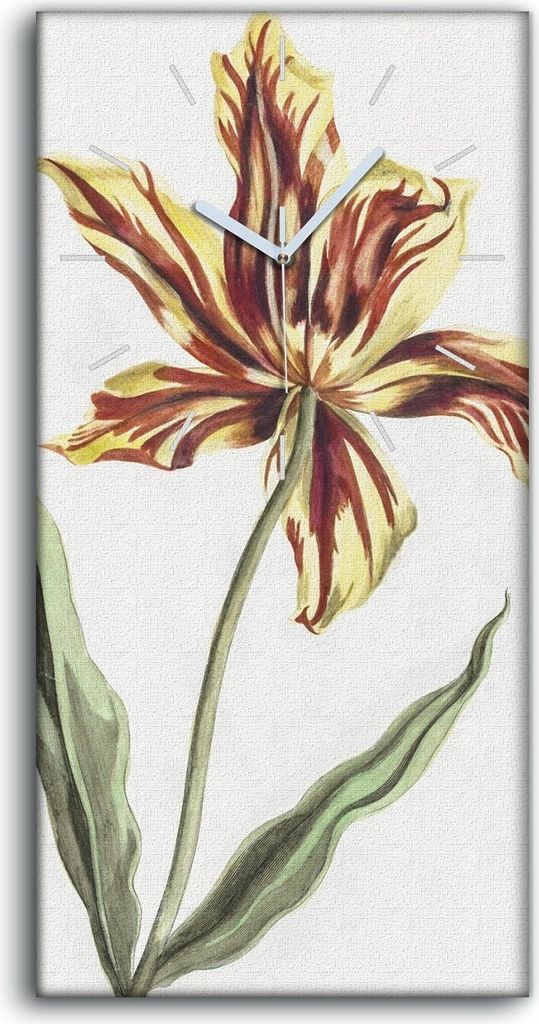 Dekor Leinwand Uhr Wandbilder Geräuschlos 30x60 Gemälde Blumen Pflanzen Kunst - weiße Hände