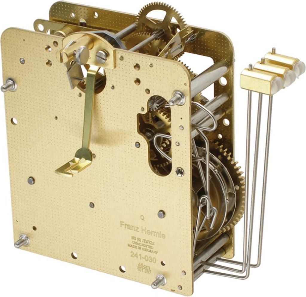 Hermle Heimuhrwerk Hermle 241-030, 8-Tage, Pendel 75cm , Schlag auf Gong
