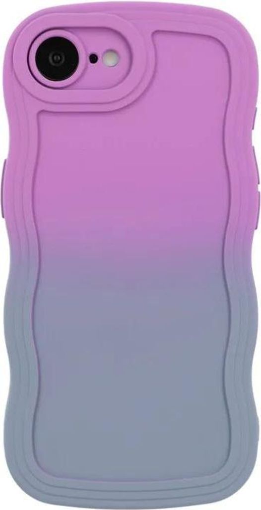Hülle für Apple iPhone 16e - Phonesta Wavy Gradient Silikon Back Cover - Lila
