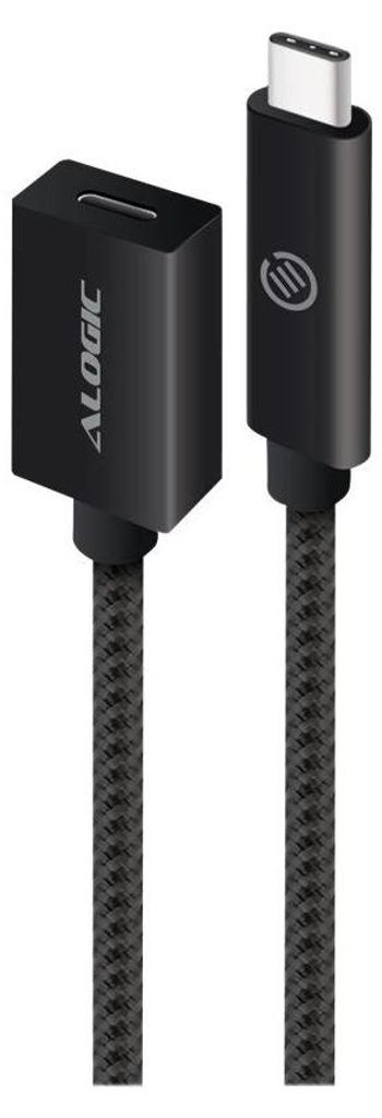 Alogic USB 3.2 Verlängerungskabel Typ C -C M/F 0,5m sw