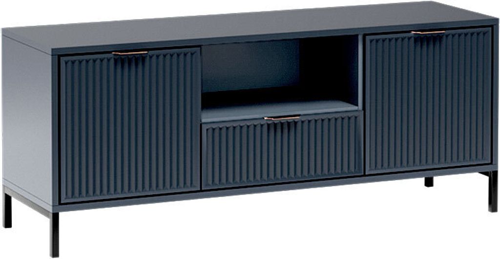 Minio, TV-Schrank, TV Lowboard "Asti" 135 cm, Indigo Farbe Produktbild 