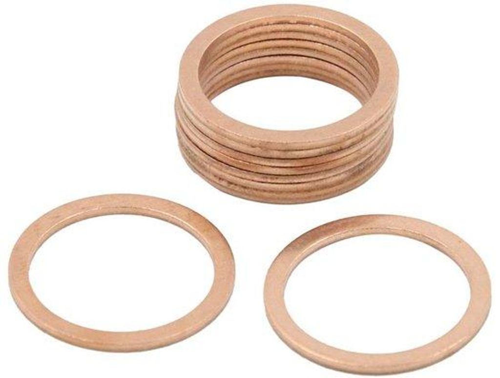 Kupferdichtung 18mm Innendurchmesser für Waschmaschine 10er Set