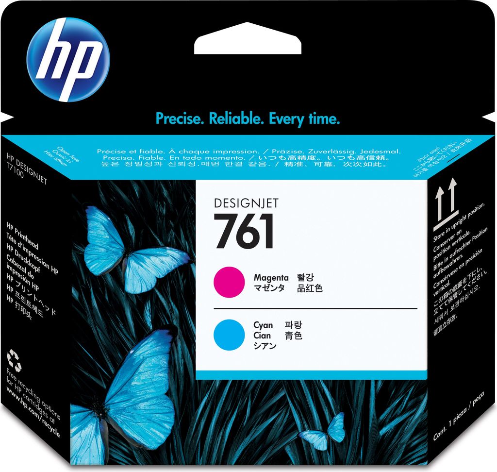 HP 761 Magenta+Cyan Druckkopf