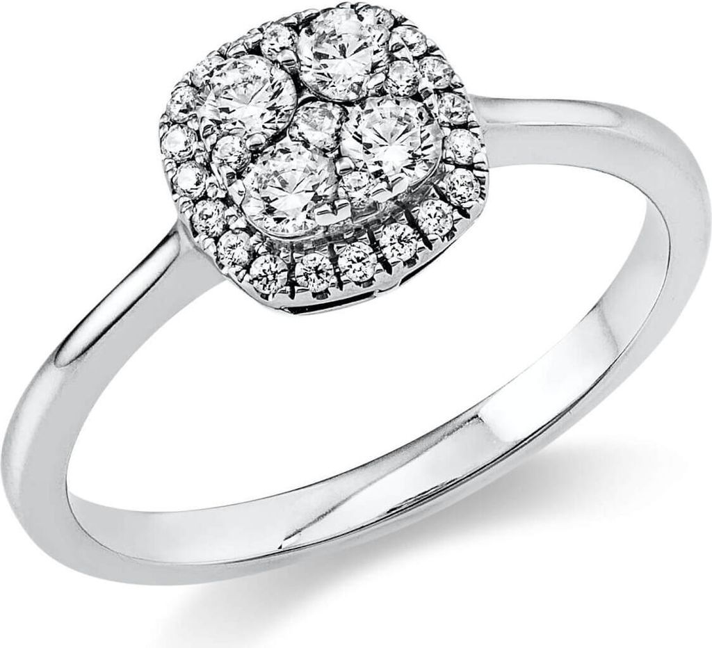 Ring aus 950 Platin 29 Diamanten 0,34ct TW-SI B:10,2mm Produktbild 