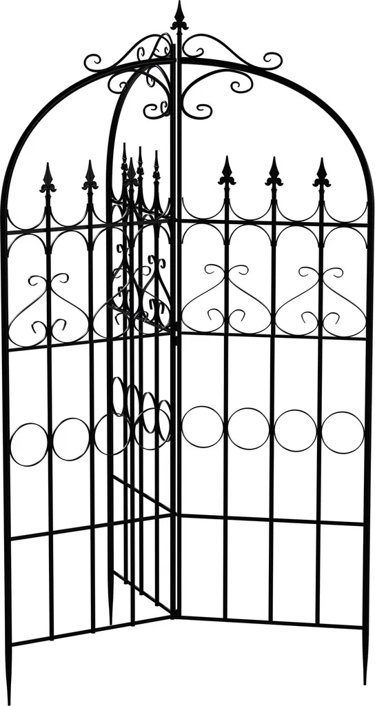 Support pour plantes grimpantes Flowton en acier noir résistant 150cm