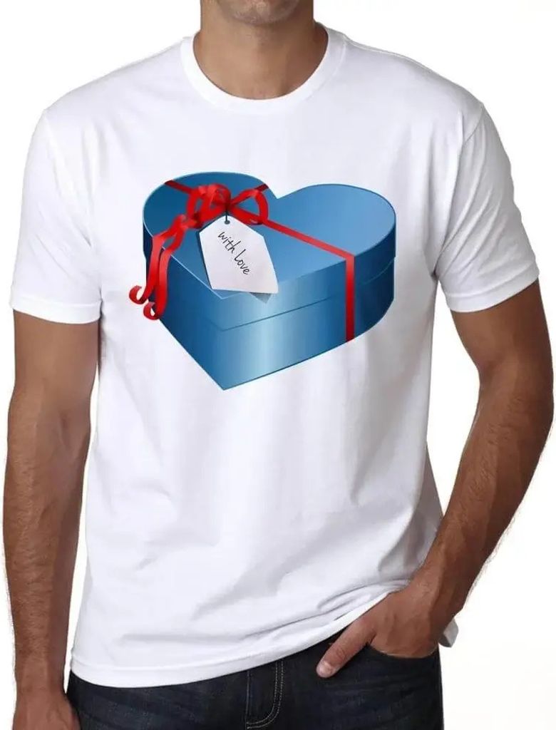 Herren Grafik T-Shirt Valentinstag - Box – Valentines Day - Box – Öko-Verantwortlich Vintage Jahrgang Kurzarm Lustige Druck Geburtstag Geschen...