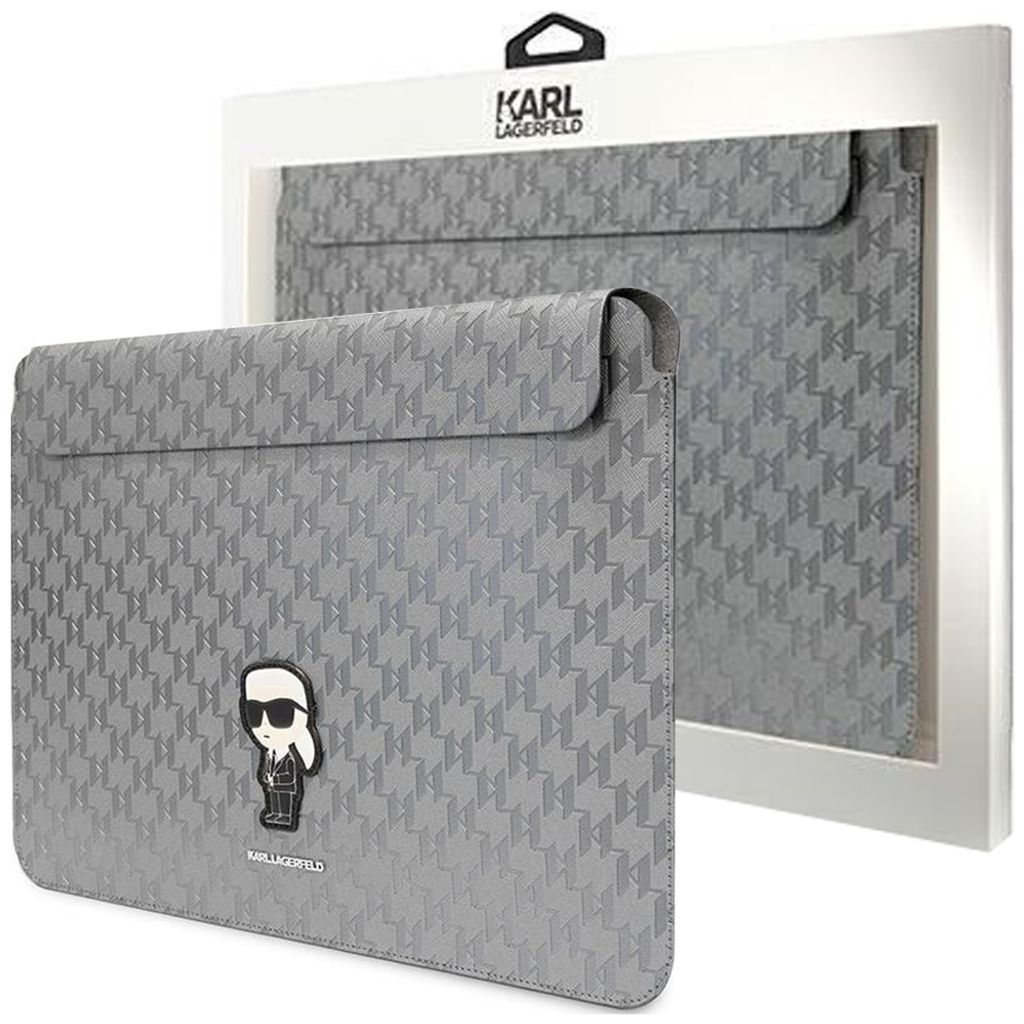 Karl Lagerfeld NFT Saffiano Notebook Sleeve 14" Silver Produktbild 