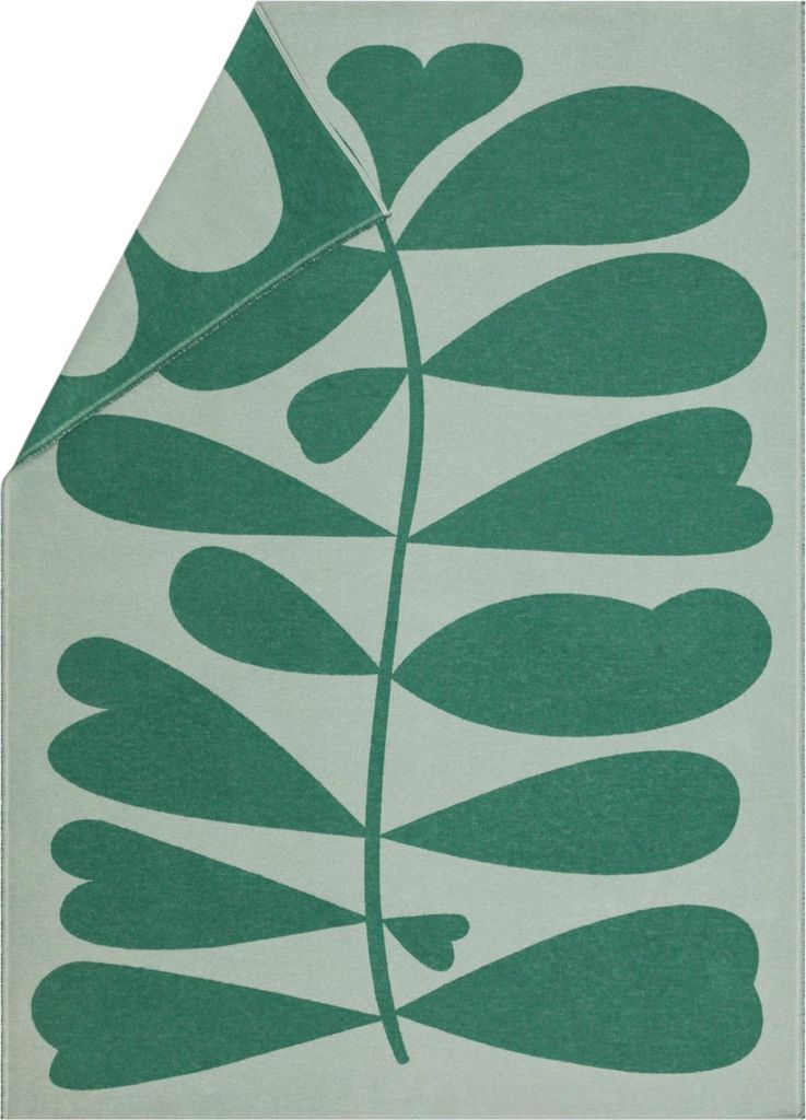 Flanelldecke Pflanze Farbe Grün 140x200cm von David Fussenegger