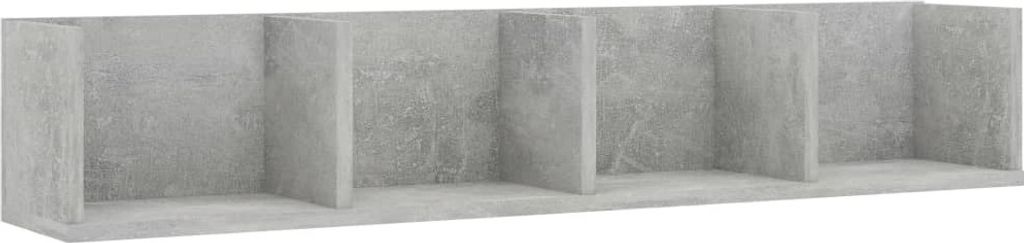 vidaXL Półka ścienna na CD betonowa szara 100x18x18 cm Zdjęcie produktu 