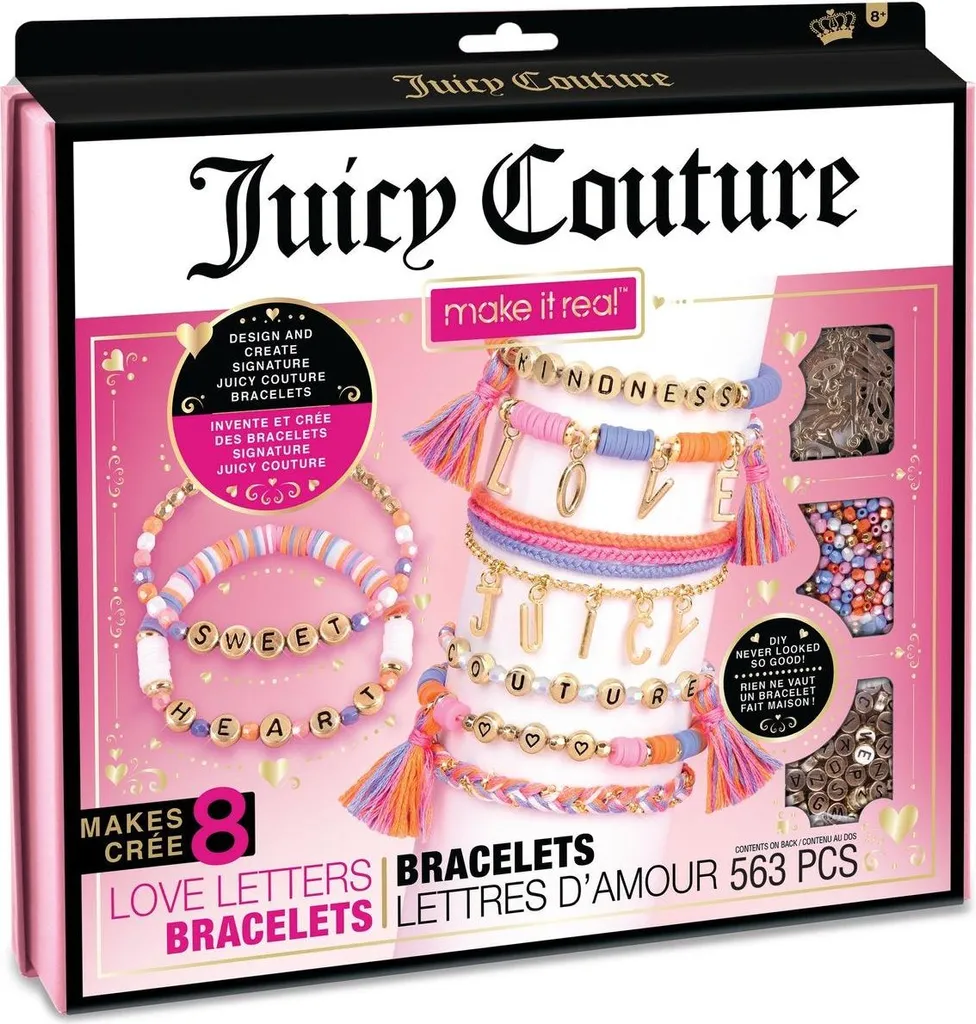 Set DIY Juicy Couture Lettres d'Amour : Perles et Breloques Dorées