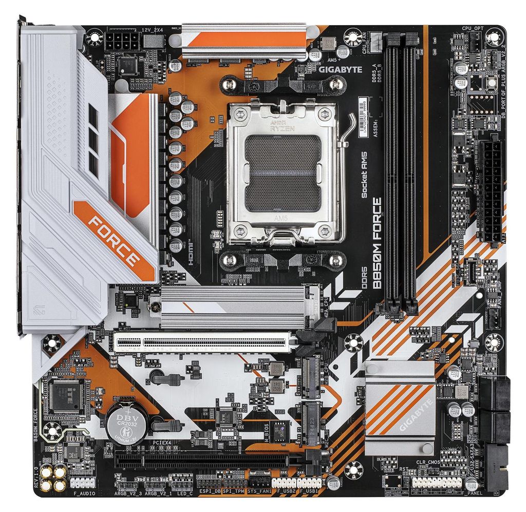 GIGABYTE B850M FORCE Mainboard – Unterstützt AMD Ryzen 9000 Produktbild 