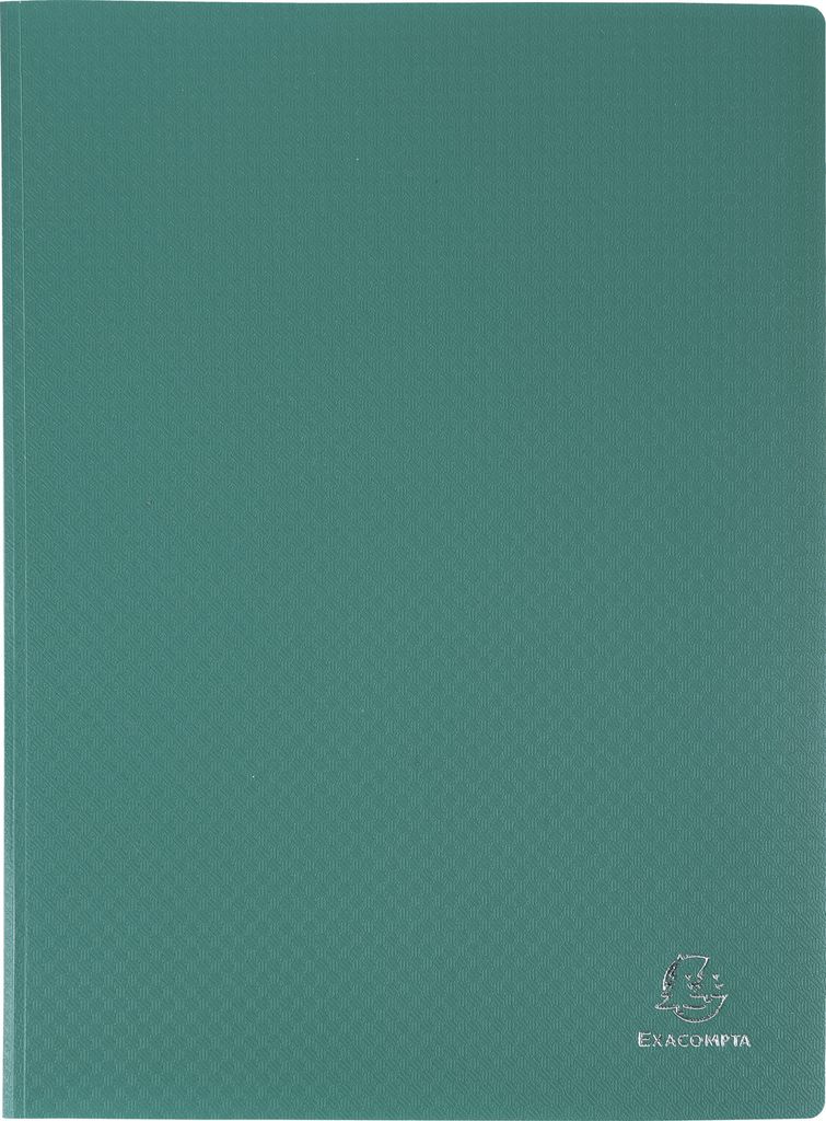 Exacompta 12x Sichtmappe A4 flexiblem Polypropylen, 40 Hüllen, Dunkelgrün, 8543E
