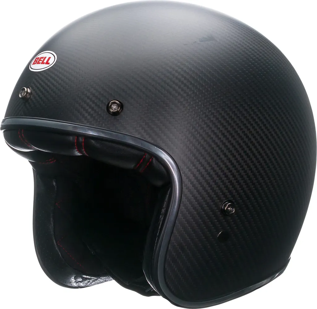 Casque Jet Bell Custom 500 Carbon Noir Mat Taille XS 53-54 cm Homologué