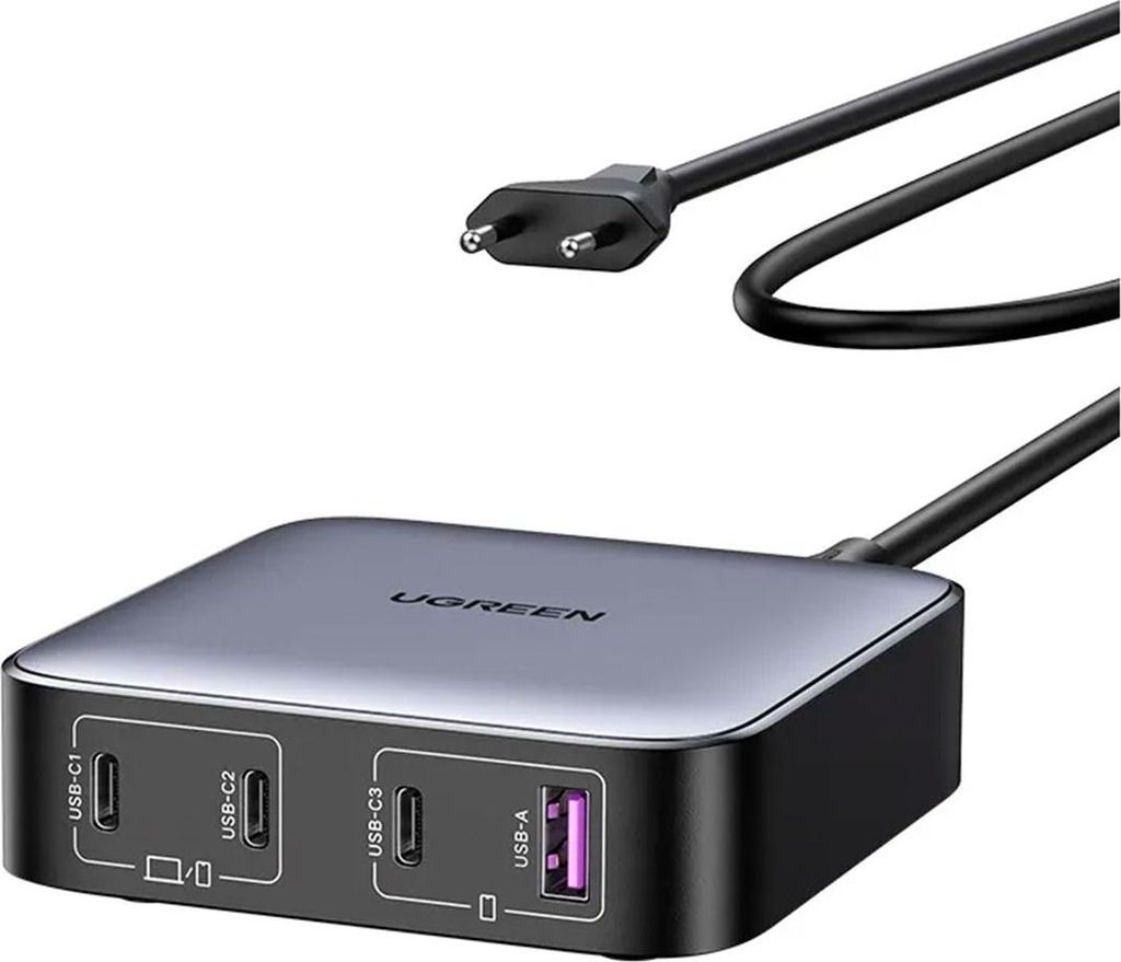 UGREEN Nexode 1*USB-A + 3*USB-C Chargeur rapide de bureau Image du produit 