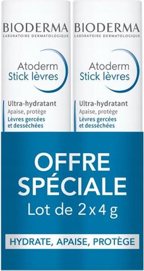 Bioderma Atoderm Stick Lèvres Ultra-Hydratant 2er Pack 2x4g