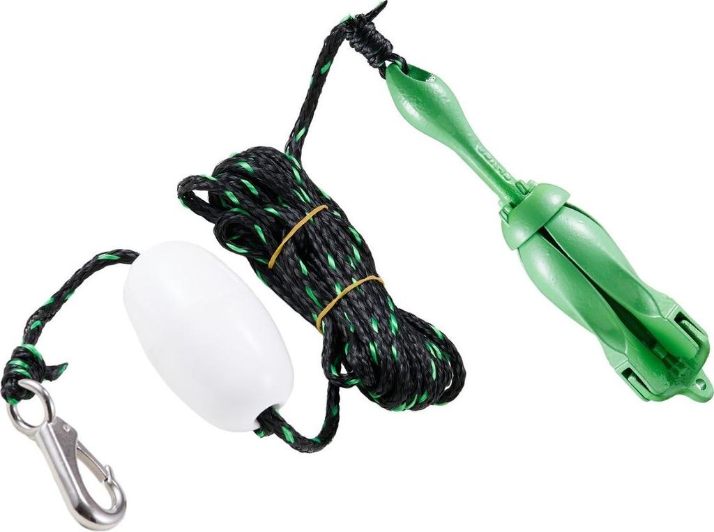 Kajak-Ankerset, 3,5 lb Paddelboard-Ankerset mit 26,2 ft/8 m Seil und Boje, faltbarer Kleinbootanker mit Aufbewahrungstasche und Karabinerhaken, Kaj...