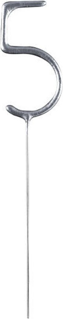 Wunderkerzen silber Zahl 5, 17cm