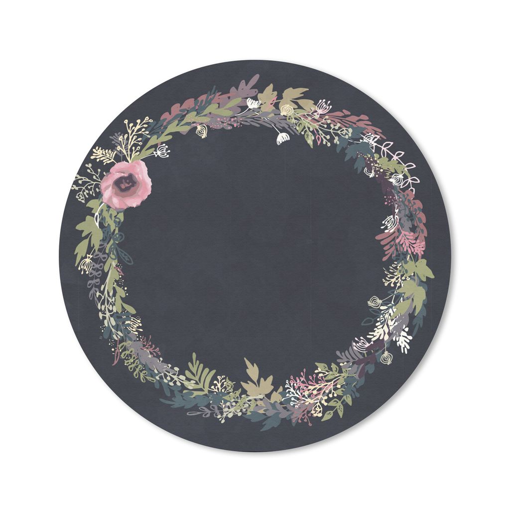 MuchoWow Mauspad Mousepad Kranz - Pastell - Sommer 40x40 cm - Mousepads - Maus Mat - Pad - Mausunterlage - Schreibtisch Accessoires